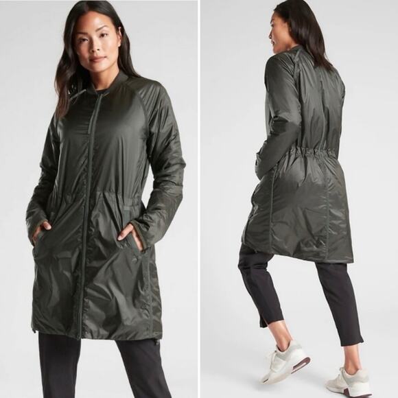 Athleta Summit Primaloft Insulated Parka Jacket Black Size Small